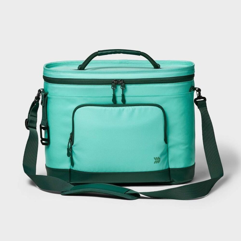 21.7L Soft Sided 30 Cans/ 23 qt Cooler Green - All In Motion